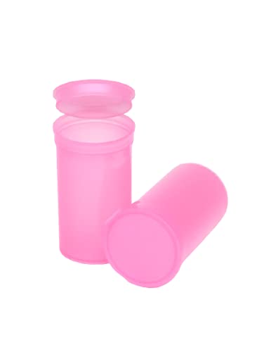 Philips Empty Prescription Pop Top Vial Made in USA Pack of 225 Dry Herb Containers with Child Resistant Translucent Pink Color 19 Dram Medical Pharmacy Pill Bottles
