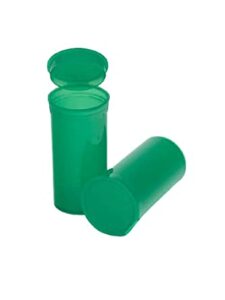 Philips Empty Prescription Pop Top Vial Made in USA Pack of 315 Dry Herb Containers with Child Resistant Translucent Green Color 13 Dram Medical Pharmacy Pill Bottles