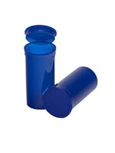 Philips Empty Prescription Pop Top Vial Made in USA Pack of 315 Dry Herb Containers with Child Resistant Translucent Blue Color 13 Dram Medical Pharmacy Pill Bottles