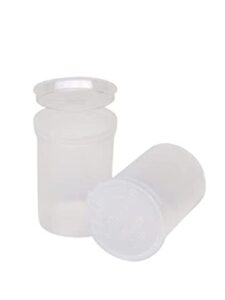 Philips Empty Prescription Pop Top Vial Made in USA Pack of 150 Dry Herb Containers with Child Resistant Translucent Clear Color 30 Dram Medical Pharmacy Pill Bottles