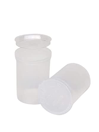 Philips Empty Prescription Pop Top Vial Made in USA Pack of 150 Dry Herb Containers with Child Resistant Translucent Clear Color 30 Dram Medical Pharmacy Pill Bottles