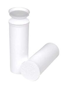 Philips Empty Prescription Pop Top Vial Made in USA Pack of 75 Dry Herb Containers with Child Resistant Solid White Color 60 Dram Medical Pharmacy Pill Bottles