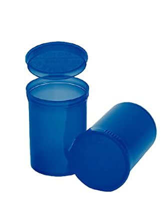 Philips Empty Prescription Pop Top Vial Made in USA Pack of 150 Dry Herb Containers with Child Resistant Translucent Blue Color 30 Dram Medical Pharmacy Pill Bottles