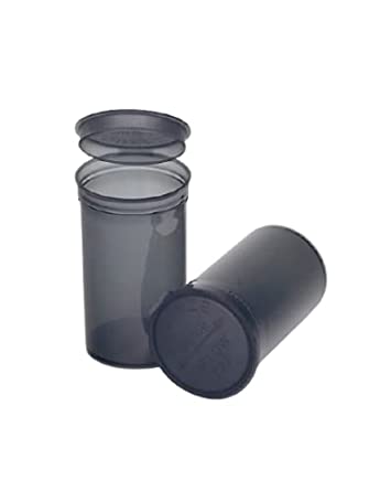 Philips Empty Prescription Pop Top Vial Made in USA Pack of 225 Dry Herb Containers with Child Resistant Translucent Smoke Color 19 Dram Medical Pharmacy Pill Bottles