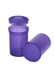 Philips Empty Prescription Pop Top Vial Made in USA Pack of 150 Dry Herb Containers with Child Resistant Translucent Violet Purple Color 30 Dram Medical Pharmacy Pill Bottles