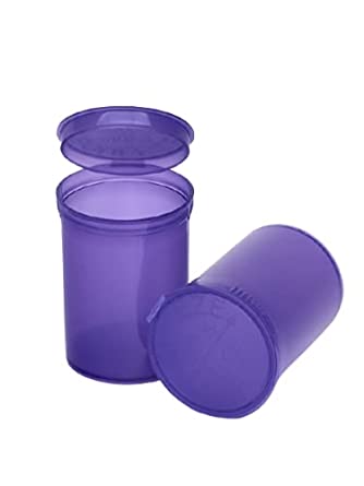 Philips Empty Prescription Pop Top Vial Made in USA Pack of 150 Dry Herb Containers with Child Resistant Translucent Violet Purple Color 30 Dram Medical Pharmacy Pill Bottles