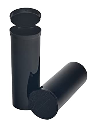 Philips Empty Prescription Pop Top Vial Made in USA Pack of 75 Dry Herb Containers with Child Resistant Solid Black Color 60 Dram Medical Pharmacy Pill Bottles