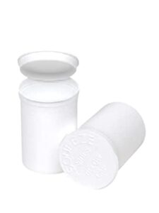 Philips Empty Prescription Pop Top Vial Made in USA Pack of 150 Dry Herb Containers with Child Resistant Solid White Color 30 Dram Medical Pharmacy Pill Bottles