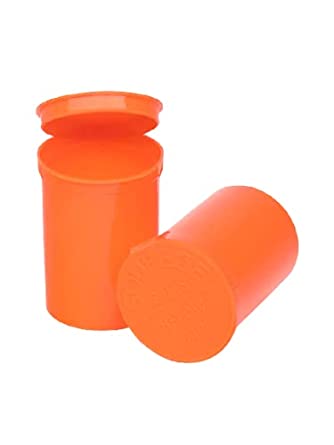 Philips Empty Prescription Pop Top Vial Made in USA Pack of 150 Dry Herb Containers with Child Resistant Solid Mango Color 30 Dram Medical Pharmacy Pill Bottles