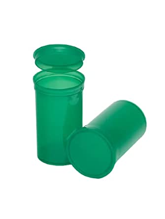 Philips Empty Prescription Pop Top Vial Made in USA Pack of 225 Dry Herb Containers with Child Resistant Translucent Green Color 19 Dram Medical Pharmacy Pill Bottles