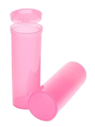 Philips Empty Prescription Pop Top Vial Made in USA Pack of 75 Dry Herb Containers with Child Resistant Translucent Pink Color 60 Dram Medical Pharmacy Pill Bottles