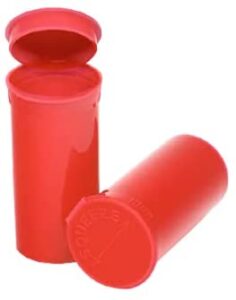 New Philips Empty Prescription Pop Top Vial Made in USA Pack of 315 Dry with Child Resistant Solid Strawberry Red Color 13 Dram Medical Pharmacy Pill Bottles