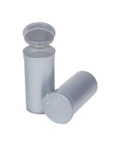 Philips Empty Prescription Pop Top Vial Made in USA Pack of 225 Dry Herb Containers with Child Resistant Solid Silver Color 19 Dram Medical Pharmacy Pill Bottles