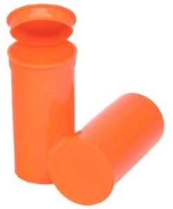 Philips Empty Prescription Pop Top Vial Made in USA Pack of 225 Dry Herb Containers with Child Resistant Solid Mango Color 19 Dram Medical Pharmacy Pill Bottles