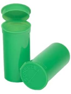 Philips Empty Prescription Pop Top Vial Made in USA Pack of 225 Dry Herb Containers with Child Resistant Solid Lime Green Color 19 Dram Medical Pharmacy Pill Bottles