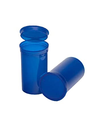Philips Empty Prescription Pop Top Vial Made in USA Pack of 225 Dry Herb Containers with Child Resistant Translucent Blue Color 19 Dram Medical Pharmacy Pill Bottles