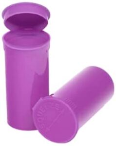 Philips Empty Prescription Pop Top Vial Made in USA Pack of 315 Dry Herb Containers with Child Resistant Solid Grape Purple Color 13 Dram Medical Pharmacy Pill Bottles