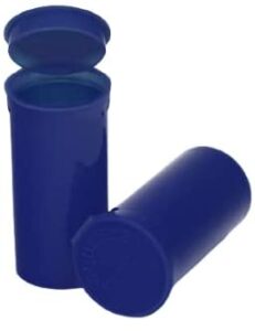 Philips Empty Prescription Pop Top Vial Made in USA Dry Herb Containers with Child Resistant Solid Blueberry Blue Color 13 Dram Medical Pharmacy Pill Bottles