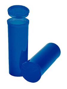 Philips Empty Prescription Pop Top Vial Made in USA Pack of 75 Dry Herb Containers with Child Resistant Translucent Blue Color 60 Dram Medical Pharmacy Pill Bottles
